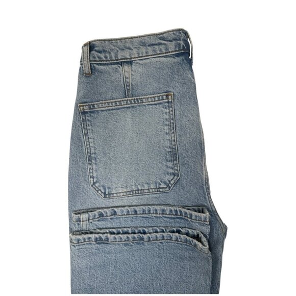 New Reformation Alyssa Patch Pocket High Rise Wide Leg Ankle Jeans 30 Aden Wash - Picture 11 of 15